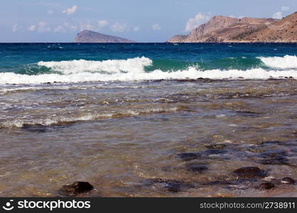 Coastline of a Mediterranean. Crete, Greece.