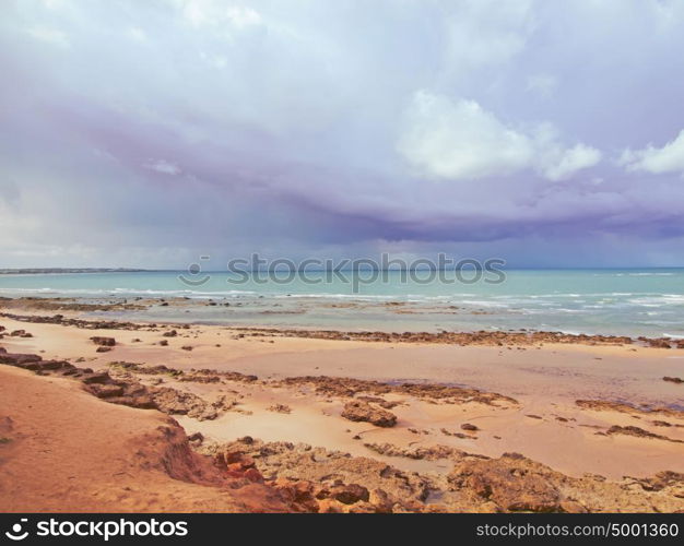 coastline of Spain, Aandalucia, cloudy day