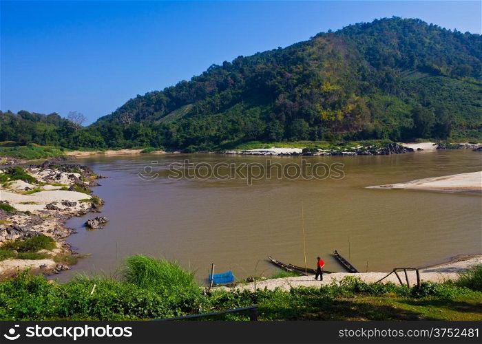 Coastline of Thailand and Mae Khong river.