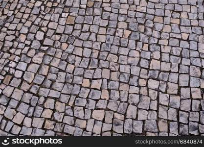 Cobble stone brick road abstract background