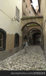 Cobbled stone streets in Slovenia
