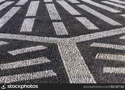 Cobblestone paving texture of an itallian square