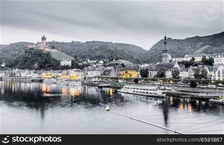 Cochem Panorama on the Moselle Germany.. Cochem Panorama on the Moselle Germany