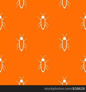 Cockroach pattern repeat seamless in orange color for any design. Vector geometric illustration. Cockroach pattern seamless