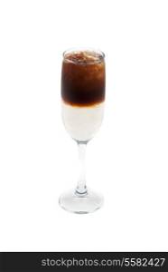 Cocktail from espresso, champagne and tonic