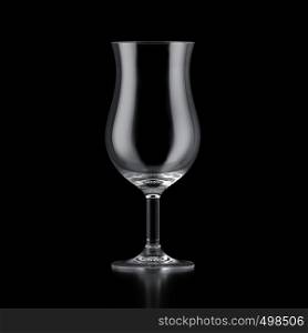 Cocktail glass isolated on black background. Cocktail glass