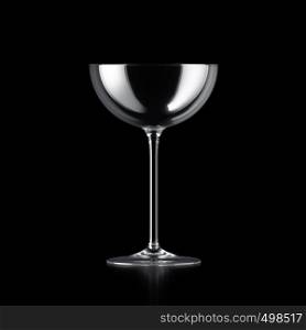 Cocktail glass isolated on black background. Cocktail glass