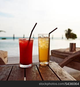 Cocktails near the swimming pool