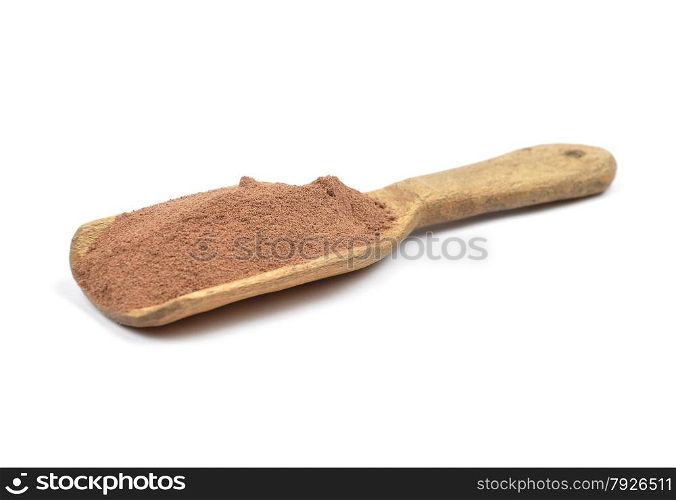Cocoa on shovel