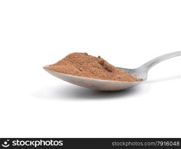 Cocoa on spoon