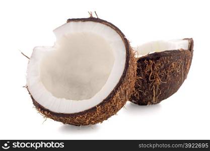 Coconut isolated on white.