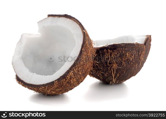 Coconut isolated on white.