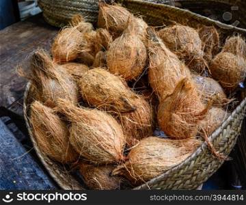 coconut sell at Market in Zanzibar,Tanzania.