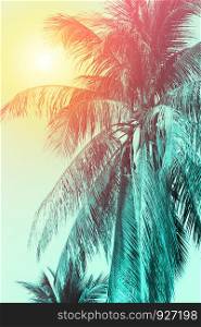 Coconut tree design of gradient color