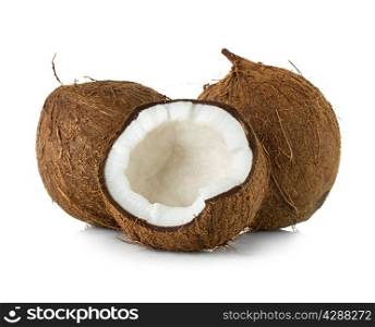 Coconuts. Coco Nut isolated on white Background