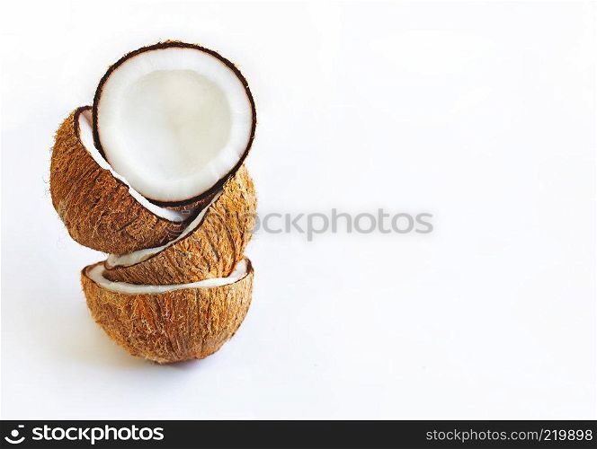 coconuts on white