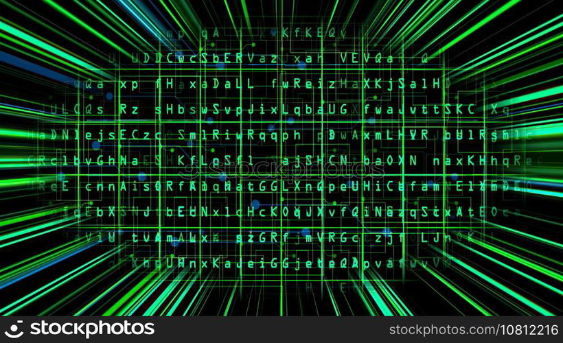 Code data with light rays concept Code data with light rays concept