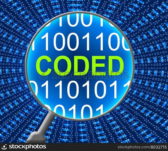 Coded Data Showing Computer Computing And Encrypt