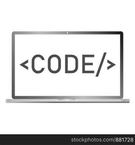 coding icon. coding in computer isolate on white background.