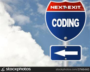 Coding road sign