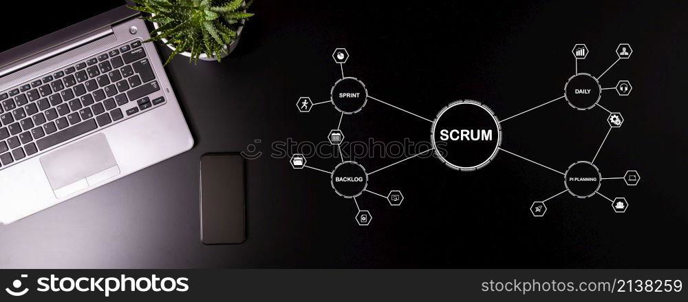 Coding software developer work with augmented reality dashboard computer icons with responsive cybersecurity.Businessman hand working
