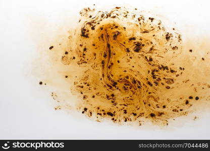 Coffe slowly dissolve in the hot water