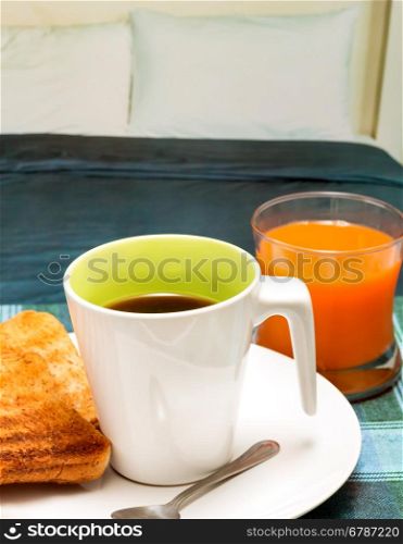 Coffee And Toast Indicating Toasted Bread And Slices