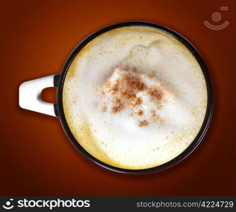 coffee art, A cup of cappuccino with big foam.. coffee art