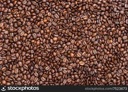 Coffee background texture. Brown coffee beans