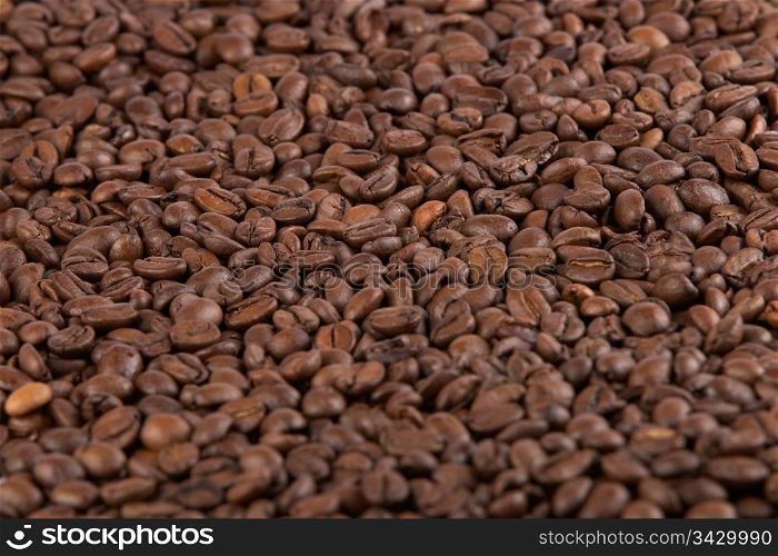 Coffee Bean Background. High resolution file full of coffee beans to be used as background or texture