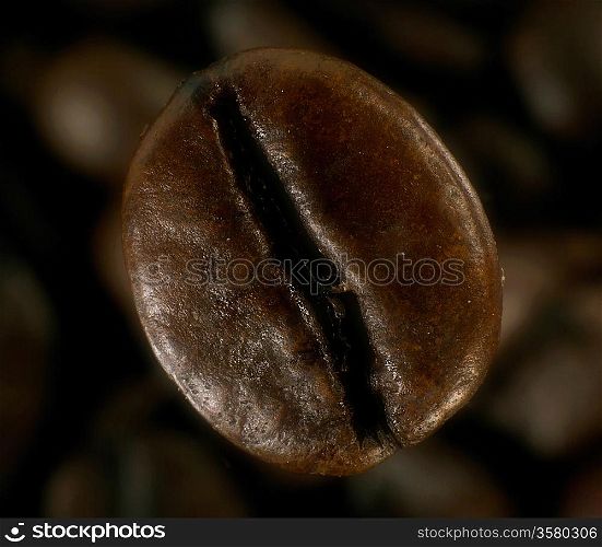 Coffee bean in deep shadows with diffusion filter