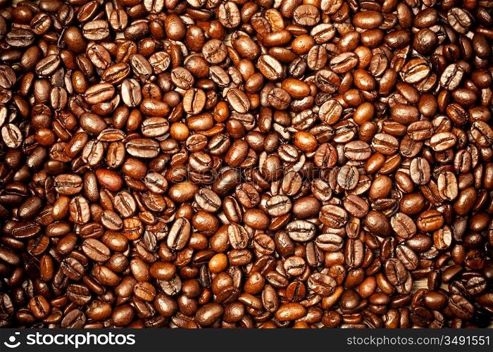 Coffee beans. Abstract background
