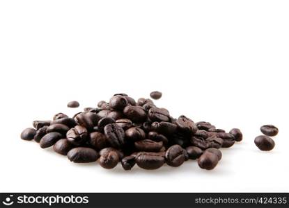 Coffee Beans Against White Background