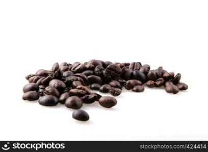 Coffee Beans Against White Background