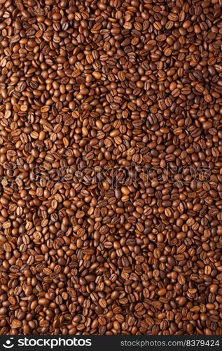 Coffee beans as backround texture with copy space