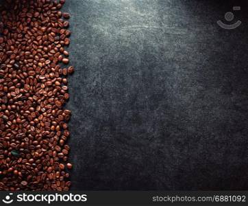 coffee beans at table background