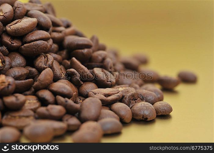 coffee beans close up as background
