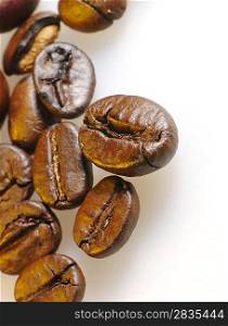 coffee beans closeup photo. not isolated