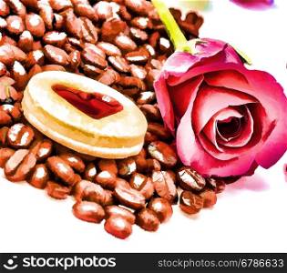 Coffee Beans Drink Representing Roast Roasted And Decaf