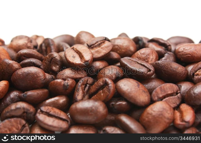 coffee beans isolated on a white background