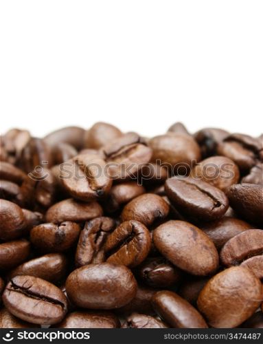 coffee beans isolated on a white background