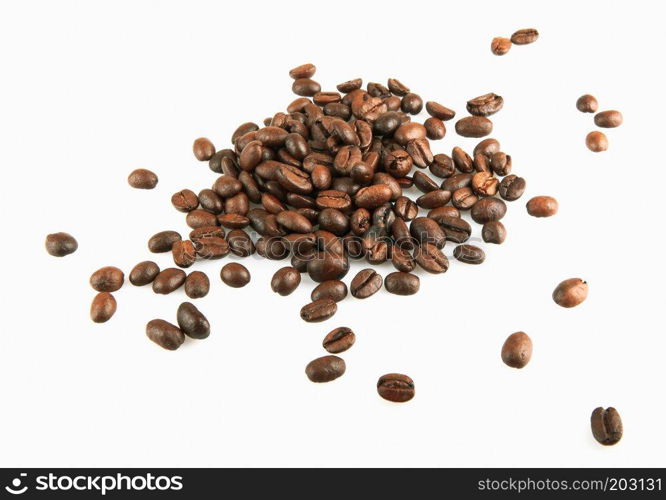Coffee beans isolated on white background. Coffee beans isolated on white