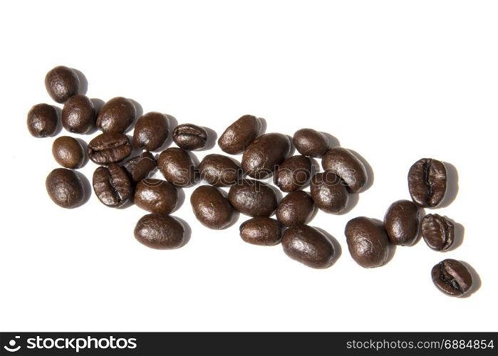 coffee beans isolated on white background photo. Beautiful picture, background, wallpaper