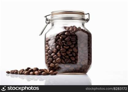 Coffee beans. Natural food in jar. Generate Ai. Coffee beans. Generate Ai