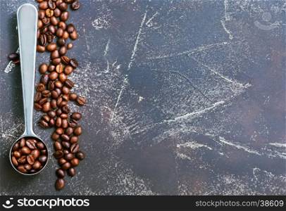 coffee beans on a table, coffee background