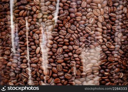 coffee beans pattern. roasted coffee beans in glass jar. coffee beans background. endless coffee texture. seamless background.. coffee beans pattern. roasted coffee beans in glass jar. coffee beans background. endless coffee texture. seamless background