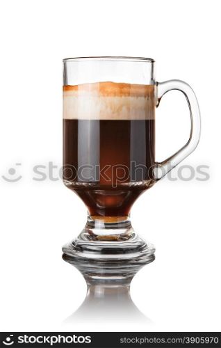 coffee cocktail isolated on white