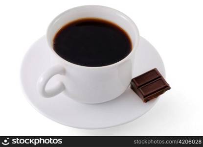 coffee cup and chocolate bars