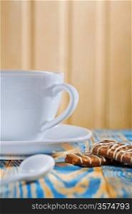 coffee cup and cookies