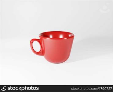 coffee cup isolated on white background. clipping path. 3D rendering